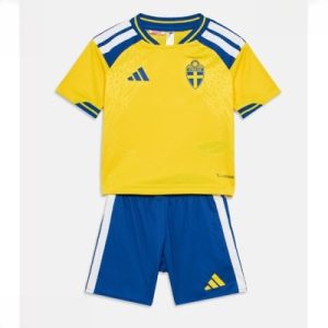 Sverige Hjemmedraktsett Barn VM 2026 Fotballdrakter Korte bukser