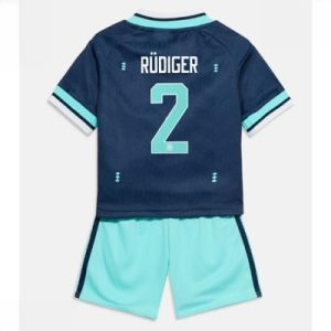 Tyskland Antonio Rudiger #2 Bortedraktsett Barn VM 2026 fotballtrøye med shorts