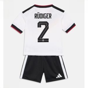 Tyskland Antonio Rudiger #2 Hjemmedraktsett Barn VM 2026 fotballtrøye med shorts