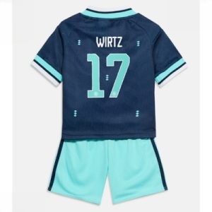 Tyskland Florian Wirtz #17 Bortedraktsett Barn VM 2026 fotballtrøye med shorts