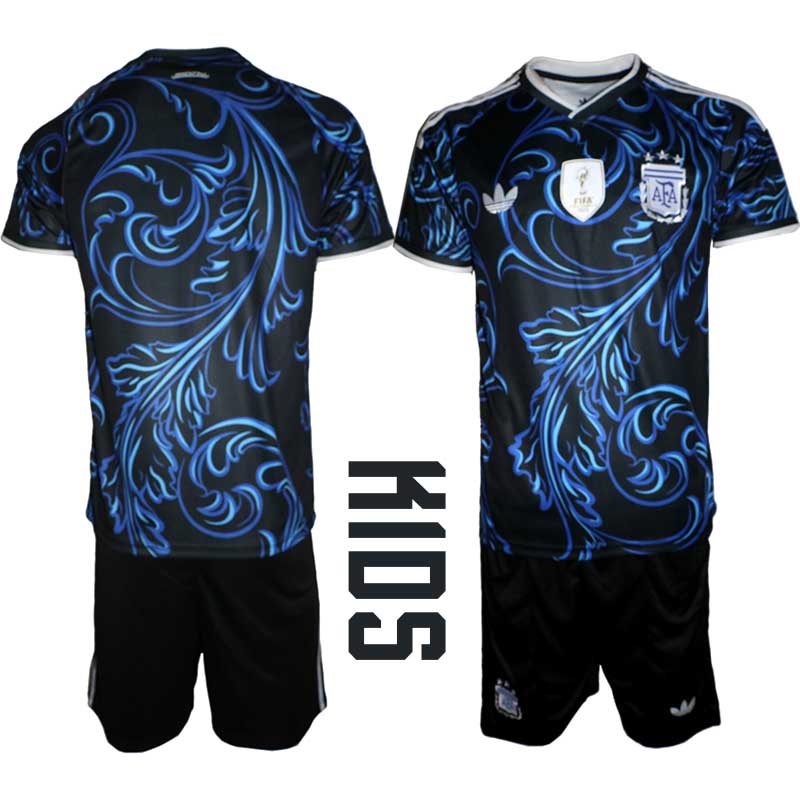 Argentina VM 2026 Drakt Barn Bortedrakt Draktsett med Shorts