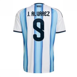 Kjøp Argentina Fotballdrakt Herre Julian Alvarez #9 Hjemmedrakt VM 2026 Kortermet