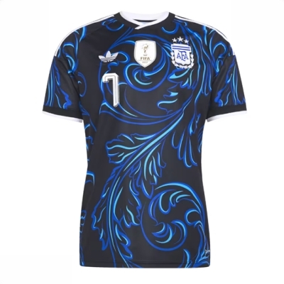 Billige Argentina Fotballdrakt Herre Rodrigo De Paul #7 Bortedrakt VM 2026 Kortermet