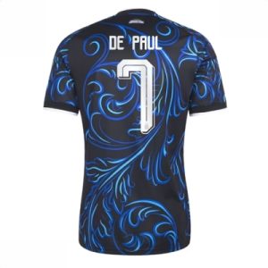 Billige Argentina Fotballdrakt Herre Rodrigo De Paul #7 Bortedrakt VM 2026 Kortermet