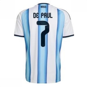 Kjøp Argentina Fotballdrakt Herre Rodrigo De Paul #7 Hjemmedrakt VM 2026 Kortermet