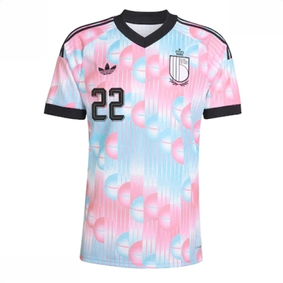 Belgia VM 2026 Alexis Saelemaekers #22 Bortedrakt fotballdrakt for menn