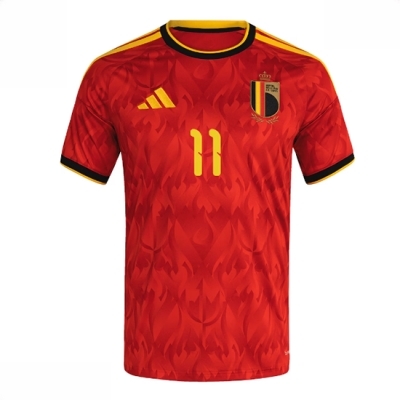 Belgia VM 2026 Jeremy Doku #11 Hjemmedrakt Kortermet herre drakt rød