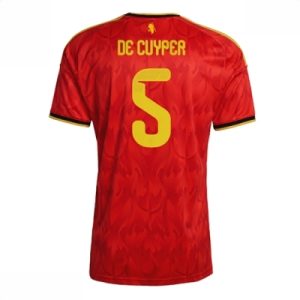 Billige fotballdrakter Belgia Landslagsdrakt VM 2026 Maxim De Cuyper #5 Hjemmedrakt
