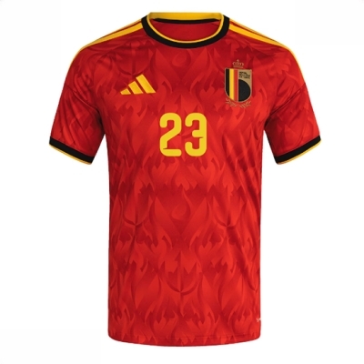 Kjøp Belgia VM 2026 Michy Batshuayi #23 Hjemmedrakt Kortermet herre drakt