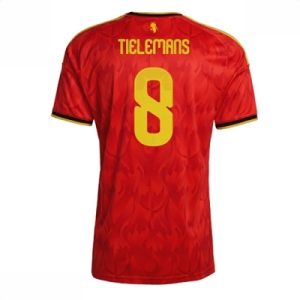 Kjøp Belgia VM 2026 Youri Tielemans #8 Hjemmedrakt Kortermet herre drakt