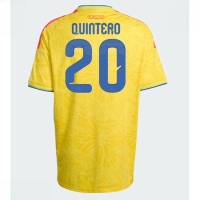 Colombia VM 2026 hjemmedrakt Juan Fernando Quintero 20 – med navn og nummer Fotballdrakt