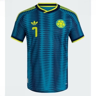 Colombia VM 2026 Luis Diaz #7 Bortedrakt billige fotballdrakter på nett