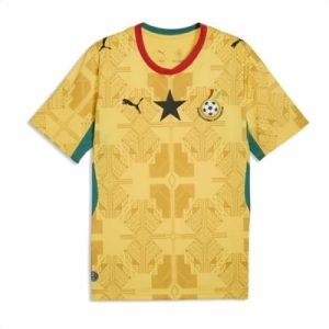 Billige fotballdrakter Ghana VM 2026 landslagsdrakt Bortedrakt Herre gul