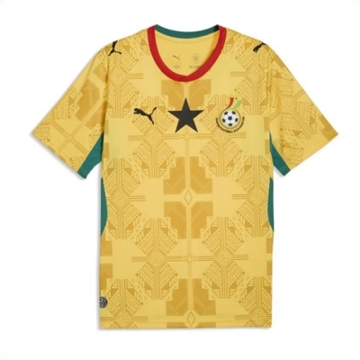 Billige fotballdrakter Ghana VM 2026 landslagsdrakt Bortedrakt Herre gul