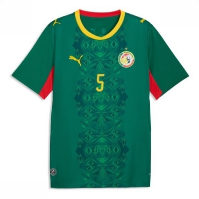 Senegal landslagsdrakt VM 2026 Idrissa Gueye #5 Bortedrakt herre Kortermet