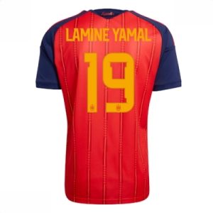 Spania Fotballdrakt Herre Lamine Yamal #19 Hjemmedrakt VM 2026 landslagsdrakt