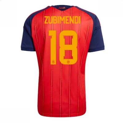 Spania VM 2026 Fotballdrakt Herre Martin Zubimendi #18 Hjemmedrakt Kortermet