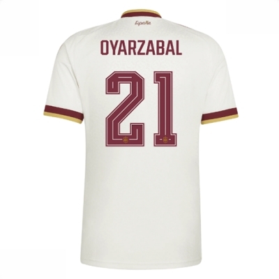 Billige Fotballdrakter VM 2026 Spania Mikel Oyarzabal #21 Bortedrakt Kortermet