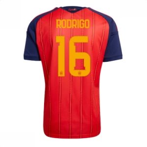 Spania Fotballdrakt Herre Rodri Hernandez #16 Hjemmedrakt VM 2026 landslagsdrakt
