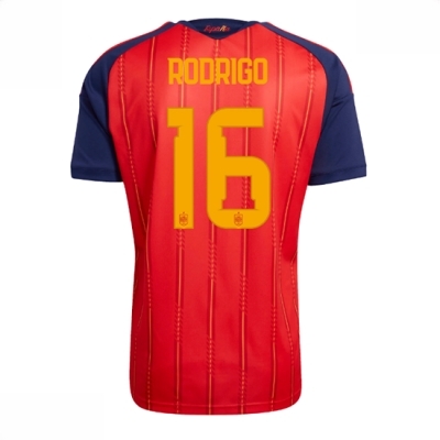 Spania Fotballdrakt Herre Rodri Hernandez #16 Hjemmedrakt VM 2026 landslagsdrakt