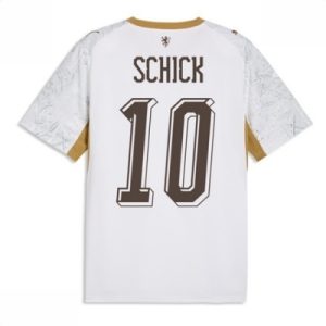 Tsjekkia VM 2026 Bortedrakt Patrik Schick #10 Fotballdrakt hvit