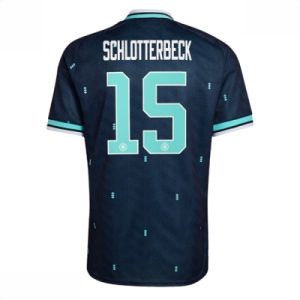 Tyskland VM 2026 landslagsdrakt Herre Nico Schlotterbeck #15 Bortedrakt Kortermet
