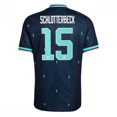 Tyskland VM 2026 landslagsdrakt Herre Nico Schlotterbeck #15 Bortedrakt Kortermet