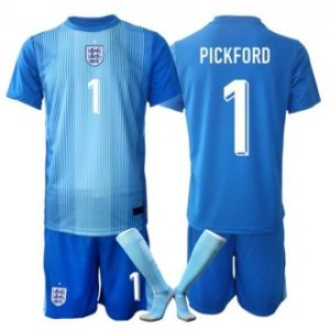 Billige England VM 2026 drakt barn Jordan Pickford #1 Keeper Hjemmedraktsett