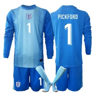 England VM 2026 landslagsdrakt til Barn Jordan Pickford #1 Keeper Hjemmedraktsett