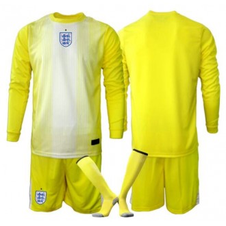 Billige fotballdrakter England VM 2026 barn Keeper Bortedraktsett Langermet med Bukse