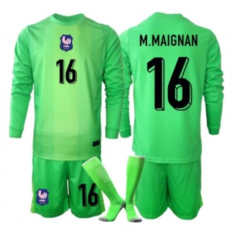 Frankrike VM 2026 barn Mike Maignan #16 Keeper Bortedraktsett Langermet med Bukse