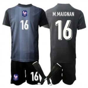 Frankrike VM 2026 Landslagsdrakt barn Mike Maignan #16 Keeper Hjemmedraktsett svart