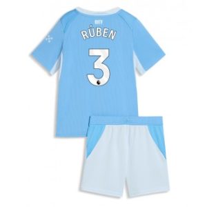 Ruben Dias #3 Manchester City 2026-27 Hjemmedrakt barn blå fotballdrakter
