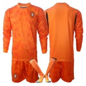 Billige fotballdrakter til Barn Portugal VM 2026 Keeper Bortedraktsett Langermet med Bukse