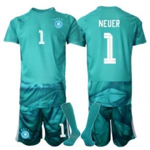 Tyskland VM 2026 drakt barn Manuel Neuer #1 Keeper Hjemmedraktsett grønn