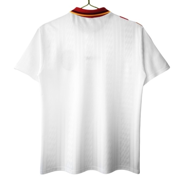 Billige Retro Spania Bortedrakt 1994 hvit Fotballdrakt-1