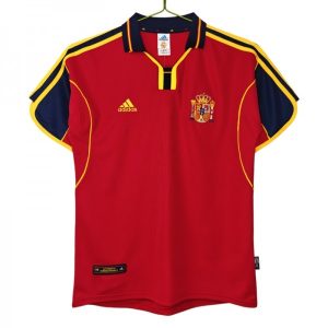 Billige Spania Retro Hjemmedrakt 2000 Herre Fotballdrakt rød