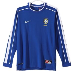 Brasil Bortedrakt Langermet 1998 retro drakter til herre