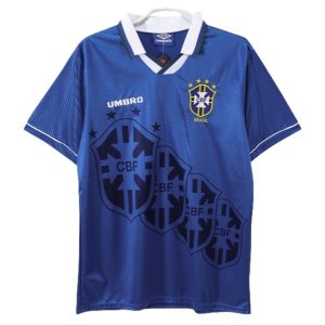 Brasil landslagsdrakt 1996 Bortedrakt Retro Fotballdrakter blå