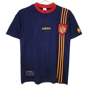 Retro Fotballdrakter Spania Bortedrakt 1996 blå drakt herre