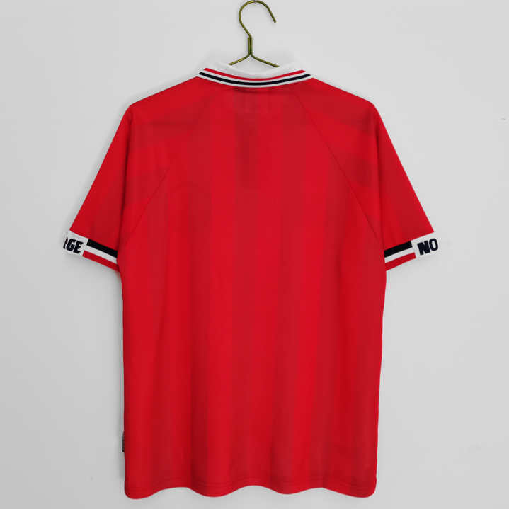 Retro Norge 1998/99 Hjemmedrakt rød og hvit Fotballdrakter-1
