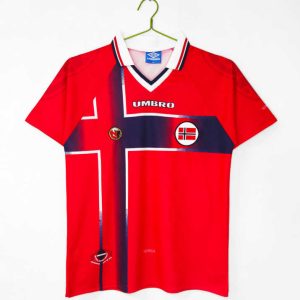 Retro Norge Landslagsdrakt 1997/98 Hjemmedrakt rød Fotballdrakter