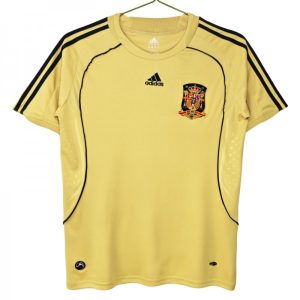 Retro Spania 2008 Bortedrakt gul Fotballdrakt
