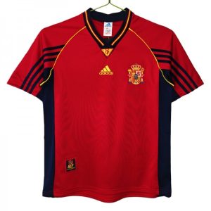 Spania 1998 Retro Hjemmedrakt rød fotballdrakt for menn