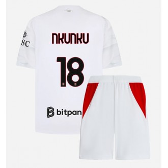 Christopher Nkunku #18 AC Milan Bortedrakt til barn 2026-27 hvit Fotballdrakter
