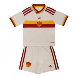 AS Roma 26/27 Bortedrakt Sett til Barn hvit med shorts
