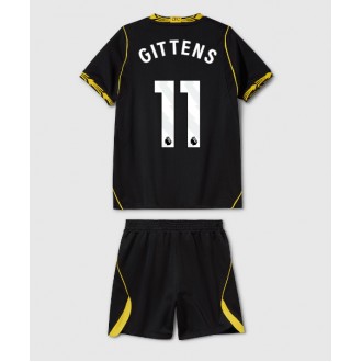 Chelsea Jamie Gittens #11 Bortedrakt til barn 2026-27 svart Fotballtrøye