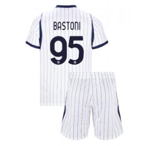 Inter Milan Alessandro Bastoni #95 Bortedrakt Draktsett til Barn 2026-27 hvit