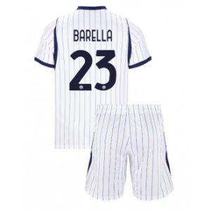 Inter Milan Nicolo Barella #23 Bortedrakt draktsett barn 2026-27 hvit