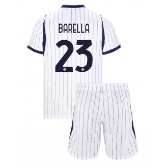 Inter Milan Nicolo Barella #23 Bortedrakt draktsett barn 2026-27 hvit